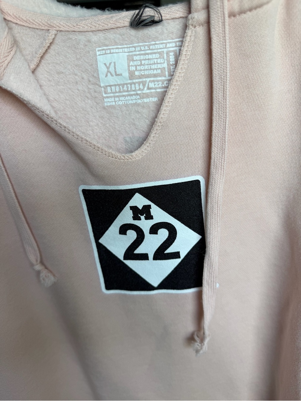 M22 Logo Pullover Hoodie - Pink - Unbranded